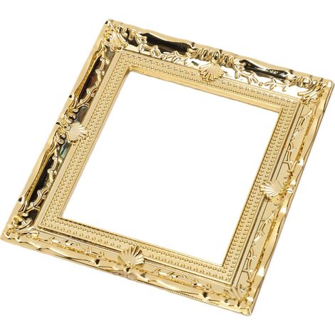 Mini Cadre Photo doré 1:12 Taille Maison de Poupée, Petit Cadre Photo pour Décoration de Scène Miniature, Affichage d'Accessoires et Accessoires de Photographie, Petit en Plastique pour (1/5)