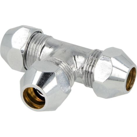 Raccord en T 3/8 x 8 mm, verchromt