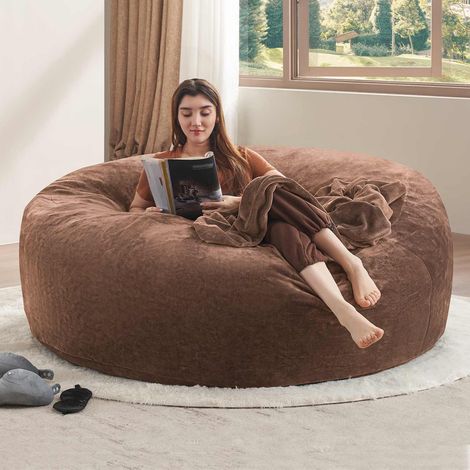 6FT Sitzsack,Sitzsackstuhl, Sofa für Erwachsene,weicher und bequemer Lesestuhl,geeignet für Schlafzimmer, Balkone und andere Orte (1/5)