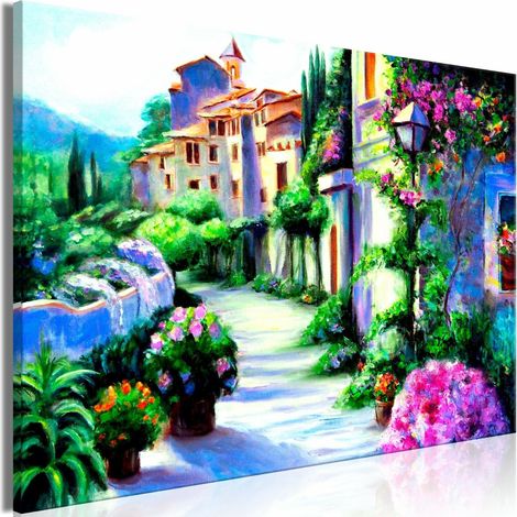 Tableau rue des fleurs large - 120 x 80 cm (1/4)