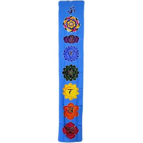 Banner vertical Chakra - celeste 183x35cm