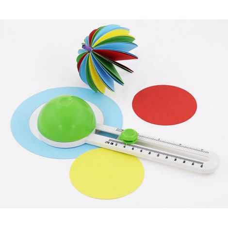 Coupe-papier circulaire, cercle rotatif, outil de coupe rond manuel, tondeuse Scrapbooking avec tête de remplacement pour cartes de bricolage, fournitures artisanales (1/5)