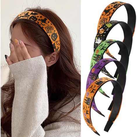 Diademas con estampado de fantasmas de Halloween - diademas anchas para mujeres y niñas - accesorios para fiestas (1/5)