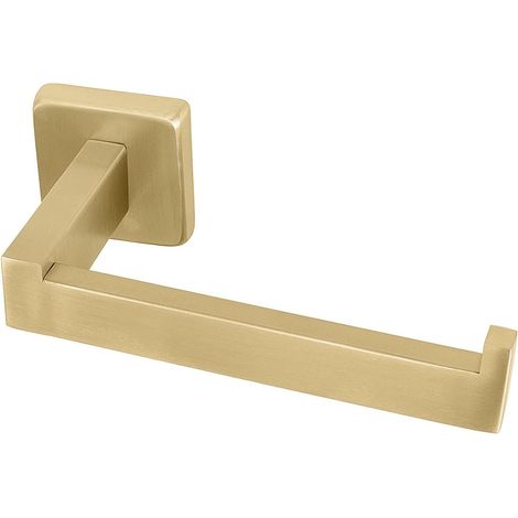 Toilettenpapierhalter aus gebürstetem Messing, Toilettenpapierrollenhalter aus Edelstahl für Bad und Küche (quadratisch)