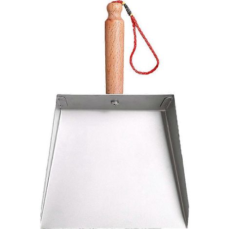 Pelle à poussière domestique, petite pelle à poussière pour enfants, en acier inoxydable, à manche court-21.00X14.00X4.00CM-Silver