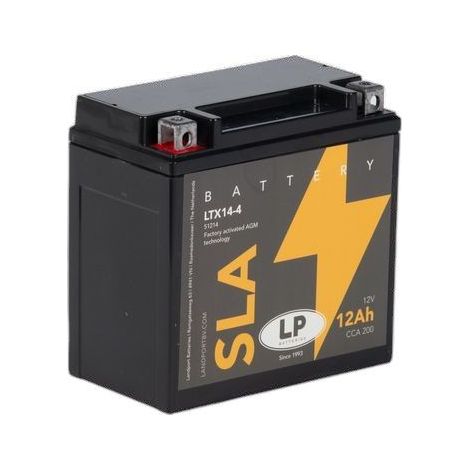 BATERÍA LANDPORT 2025/10 YTX14-4 (YTX14-BS) (MS LTX14-4) 12V 12AH (CCN 200) 150X87X146 SLA SIN MANTENIMIENTO - INUNDADA (4)