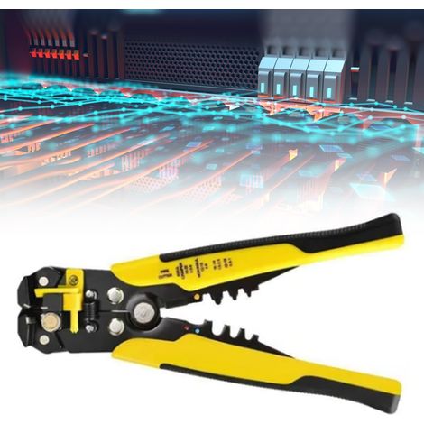 Abisolier-, Schneid- und Crimpzange, gelbes 205 Handwerkzeug für Elektriker, Multifunktionszange, Drahtschneider und Crimpzange. (1/5)