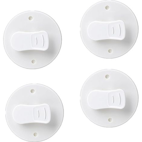 Clips autoadhesivos para cortina de ducha, no dejan marcas, resistentes a salpicaduras y al viento, accesorio de baño, 4 unidades (1/5)