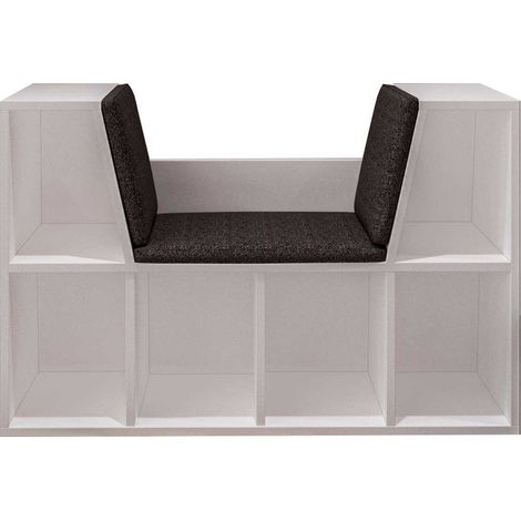 Etagère géométrique 6 niches 103x30x60 cm blanche - LOVYK (1/4)