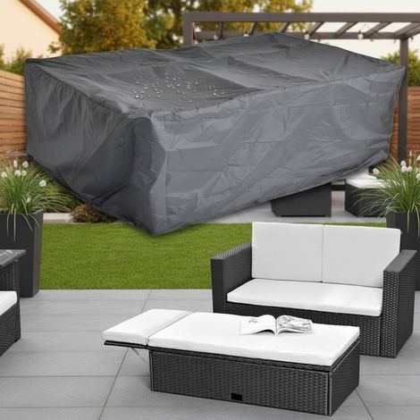 Melko Schutzhülle / Abdeckplane für Gartenmöbel, schwarz, 125 x 123 x 74 cm