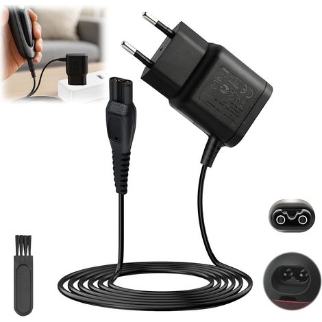 Chargeur Tondeuse Rasoir Électrique, Adaptateur Secteur pour Rasoir HQ8505 5000 MG5750 MG7790 MG7770 MG7720 BG5020, Cordon d’Alimentation pour Tondeuse à Barbe (1/5)