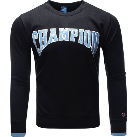 Felpa da uomo Champion nera 215748-S21-KK001 L (1/5)
