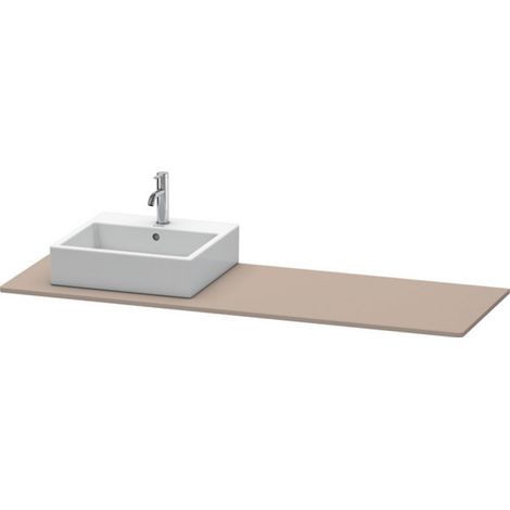 Duravit XSQUARE consolle 16x1600x550mm con ritaglio a sinistra basalto opaco (1/3)
