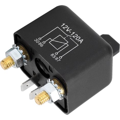Relais de démarrage 4 broches normalement ouvert, pièce de rechange légère pour voiture 12 V CC 120 A (1/5)