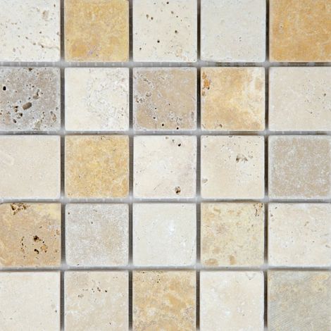MOSAIQUE TRAVERTIN MIX 1 PLAQUE 30,5 X 30,5 CASA LINEA