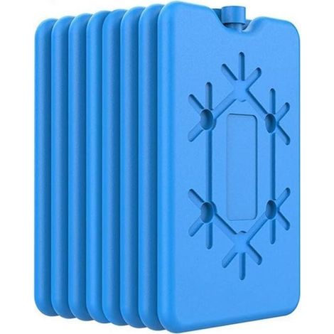Glaçons pour sacs isothermes ou boîtes à lunch isothermes, blocs réfrigérants ultra-minces réutilisables pour garder les aliments frais, 8 pièces par paquet. (1/3)
