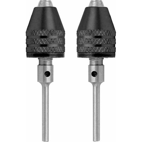 2 pièces 3mm tige ronde mini mandrin perceuse électrique adaptateur sans clé mandrin à changement rapide pour outil rotatif Dremel capacité (0.3-3.6 m) (1/5)