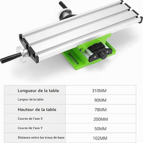 Multifunctional Work Table Cross Table Sliding Drilling Table for Bench Drill Holder 3109078mm (1/2)
