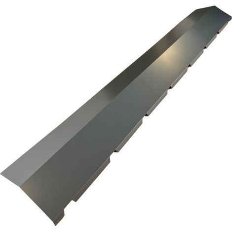 Colmo Dentellato 2,1M 180x180mm Grigio Antracite RAL 7016 per Lastre Greca Acciaio Zincato Preverniciato 900/25
