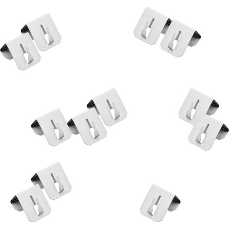 Metall Fensterhaken weiß für 12-20 mm Rahmendicke - 12 Stück - Fensterclip zum Anbringen von Lichterketten und Girlanden - Dekohaken Türhaken für Weihnachten Advent Fenster Deko