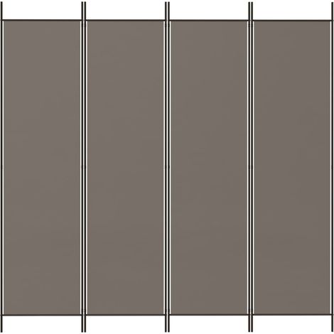 Cloison de séparation 4 panneaux Anthracite 200x220 Tissu (1/5)