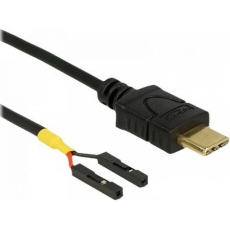 Delock Kabel USB Type-C 2.0 Stecker >2 x Pfostenbuchse einzeln Strom 10 cm