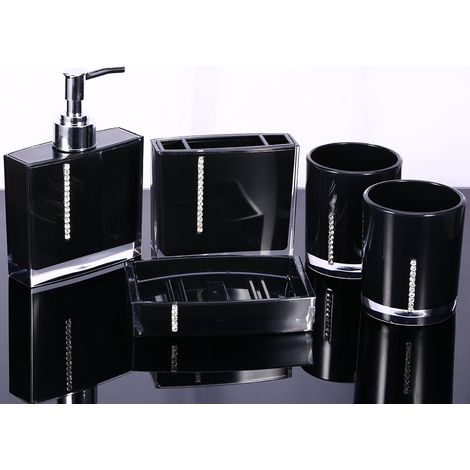 Ensemble d'accessoires de salle de bain, ensemble d'accessoires de salle de bain 5 pièces de designer avec (1/5)