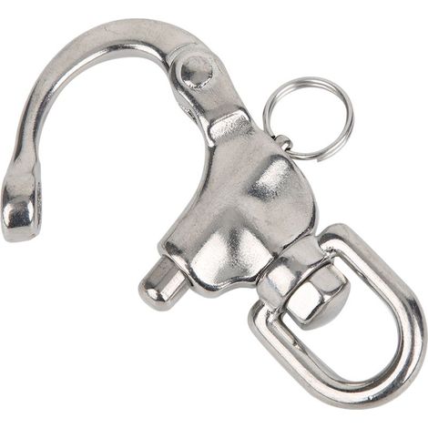 Mousqueton de connexion rapide rotatif en acier inoxydable 316 pour escalade et alpinisme 22x128mm (1/5)
