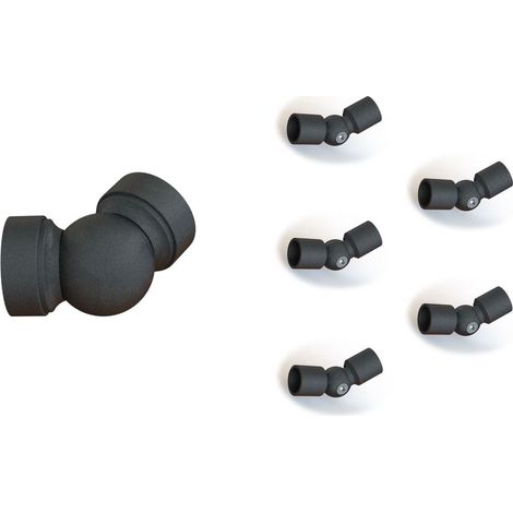 Lot Coudes Articulés pour Garde Corps avec 5 lisses - Finition RAL7016 Sablé (1/3)