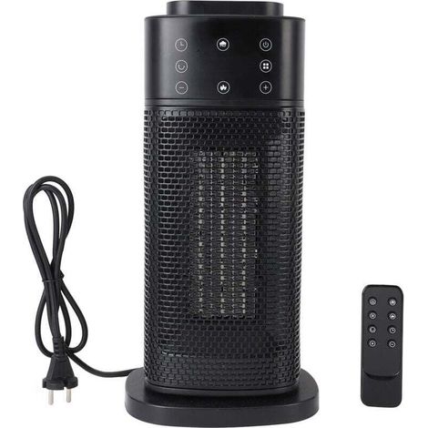 Tragbarer Keramikheizer mit Luftbefeuchter, für den Innenbereich, schnelles Aufheizen, oszillierend, elektrisch mit Thermostat. (1/4)