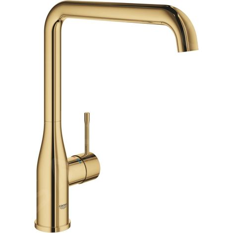 Mitigeur monocommande évier bec haut – Finition Cool Sunrise – GROHE SilkMove cartouche céramique 28 mm – Zone de rotation 360° (1/8)
