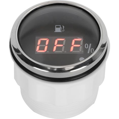 Jauge De Niveau De Carburant - Affichage LED Digital - Alarme Lumineuse Rouge 13% - IP67 - Acier Inoxydable 316 - Pour Voiture Et Bateau - 52 mm (1/5)