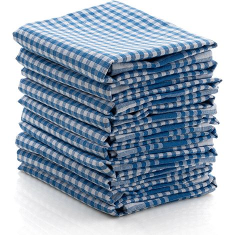 Juego de toallitas Set 100% Algodón Azul Blanco (1/2)