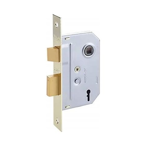 Serrure de châssis à 2 gorges Visi Pack, adapté aux portes intérieures, Finition laiton, 3 Pouces/76 mm