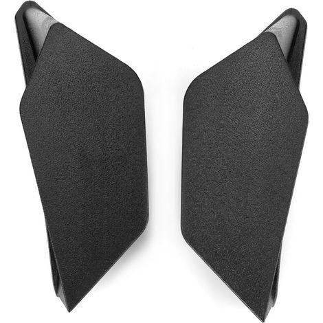1 Kit d'Ailerons Aérodynamiques Universels pour Moto - Paire de Spoilers Noirs Compatible Honda Yamaha (1/5)