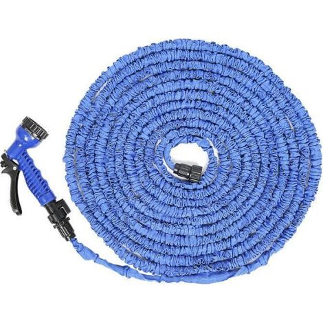 Tuyau D'arrosage Extensible - 30 M - 7 Modes De Jet - Double Couche Tissu + Latex - Facile À Ranger (1/4)