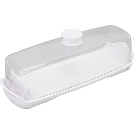 Boîte à beurre en plastique grande capacité, compacte, avec couvercle et couteau, idéale pour la cuisine et le réfrigérateur. Couvercle transparent. (1/5)