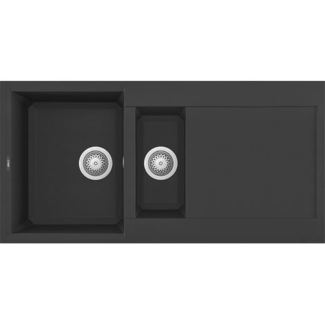 Lavello Elleci da incasso Easy 475 Granitek 40 Nero LGY47540 (1/2)
