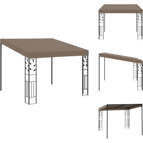 Wand-Pavillon 3x3x2,5 m Taupe - Gartenzelt - Wandpavillion - Outdoorzelt - Sonnenschutz - Patioüberdachung (1/5)