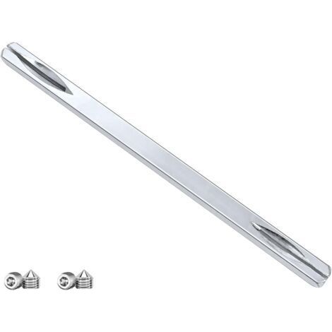 Poignée Carrée pour Poignées de Portes - Carré Poignée de Porte 8mmx150mm en Acier Solide, Tige Poignée Carrée avec 4 Vis M6, pour Domestique Remplacement ou Montage de Poignées de Portes Intérieures (1/5)