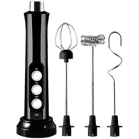 Mousseur à lait électrique sans fil et rechargeable (pour latte, cappuccino, chocolat chaud) – Recharge USB (1/5)