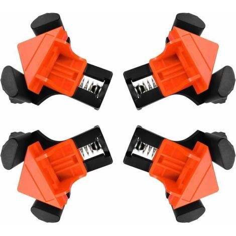 Pair Presses D'angles Menuiserie, 90 ° Serre Joint Angle,Serre Joint Angle,Clip De Cadre Fixateur à Angle Droit Pour Le Travail Du Bois,Pour Le Travail Du Bois, Le Cadre Photo Bricolage,Outils à Main 