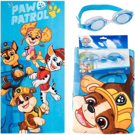 Ensemble serviette et lunettes de natation Pat' Patrouille (1/4)