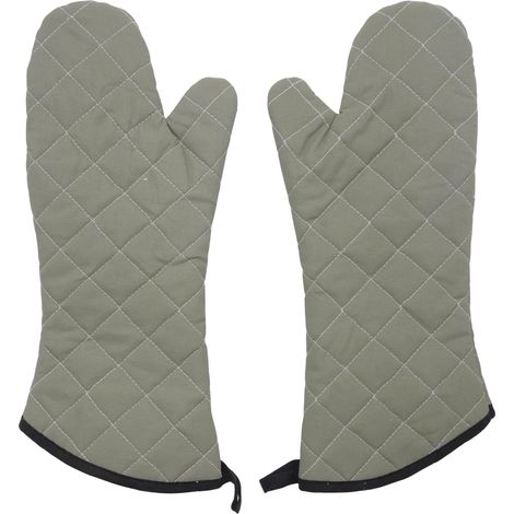 1 paire de gants de cuisine en coton de 60 cm de long, gants de cuisson résistants à la chaleur, adaptés aux grands fours industriels et pour protéger le barbecue (42 cm) (1/5)