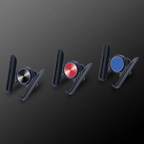 Support de téléphone universel pour grille d'aération de voiture, fixation facile et réglable. (1/5)