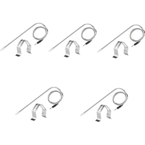 5 jeux de clips de fixation en acier inoxydable pour sondes de température de barbecue, support précis pour grils et fours (1/5)