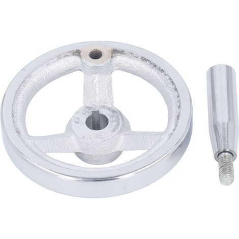 Volant à 3 branches avec poignée rotative en fonte pour tour, fraiseuse et rectifieuse - 12 x 100 mm (1/5)