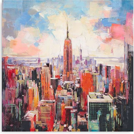Domo Mea Dipinto Decorativo su Tela - Manhattan - 45 x 45 cm