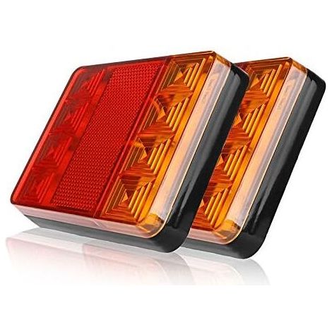 [NEVER USED] Pack Trailer Tail Lights, 8 LED Tail Lights for Cars and Trucks, Waterproof Warning Lights, Rear Lights for Trailers, Trucks, Boats, DC 24V