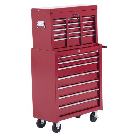 HOMCOM Werkzeugkiste Metall Werkstattwagen Werkzeugwagen rot für Werkstatt und Garage, mobil & robust
On-Site (1/5)